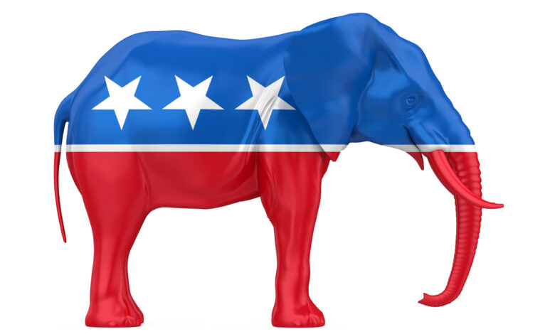 Elephant Republican Isolated